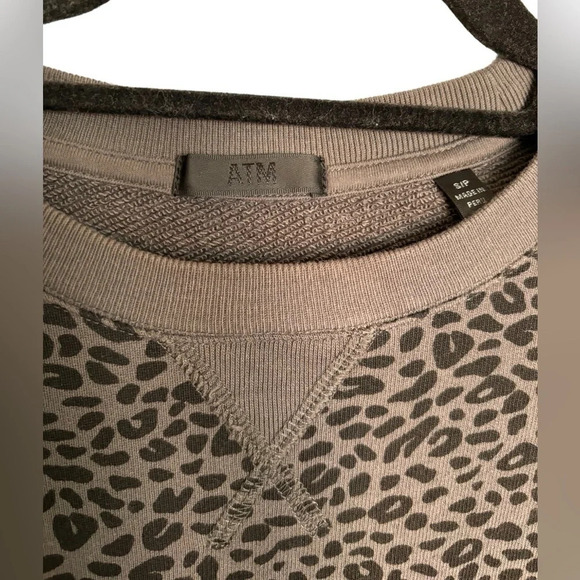 ATM ANTHONY THOMAS MELILLO French Terry Leopard Sweatshirt Size S - Picture 5 of 10